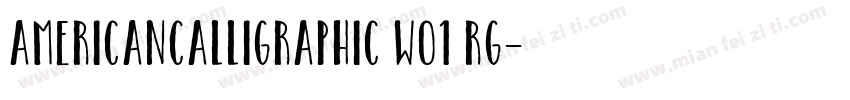 AmericanCalligraphic W01 Rg字体转换
